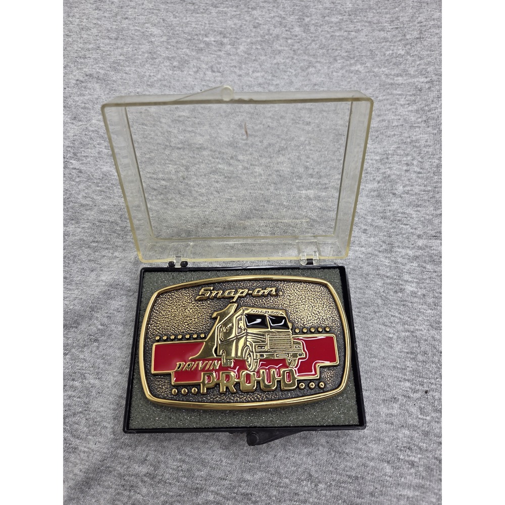 1989 Snap-on Drivin Proud Truck Belt Buckle New in Box